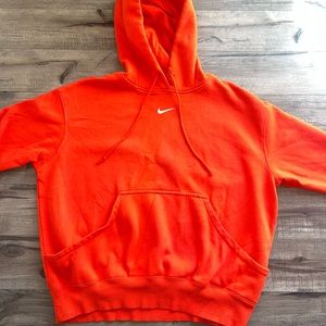 Bright red Nike hoodie
